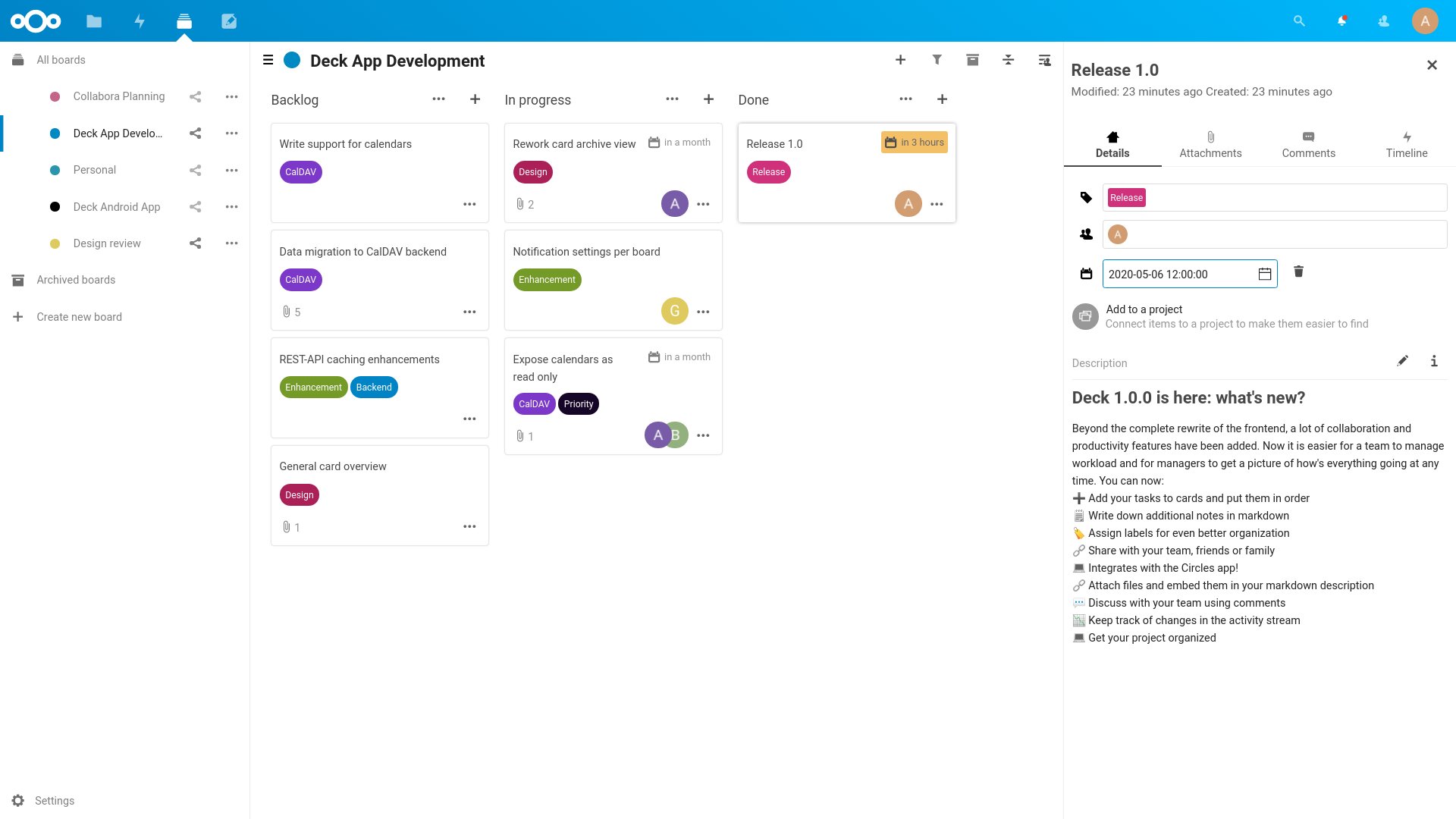 Nextcloud Deck  - Kanban